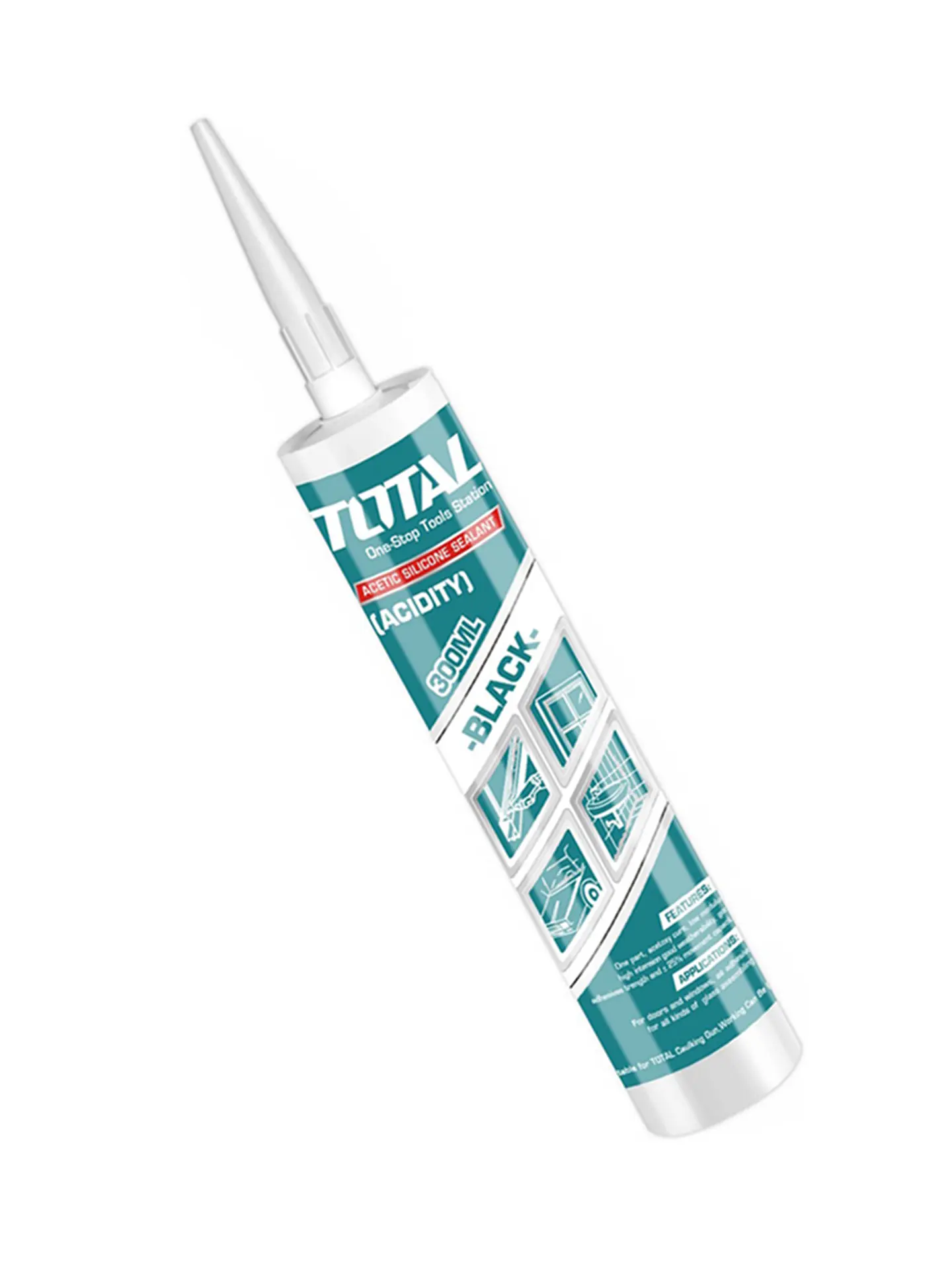 Silicona Sellante Cartucho 300 Ml Color Negro Total 3