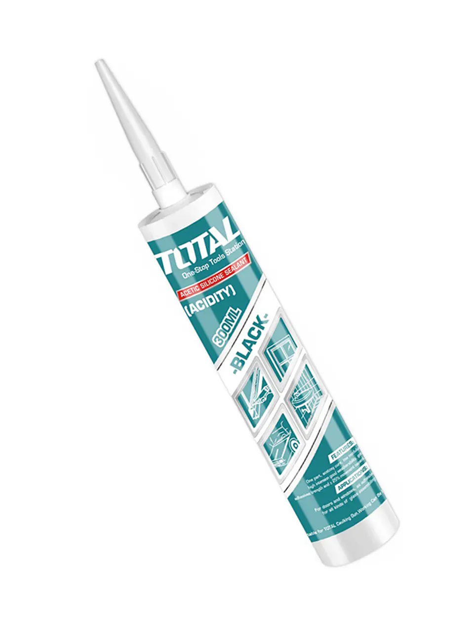 Silicona Sellante Cartucho 300 Ml Color Negro Total 3