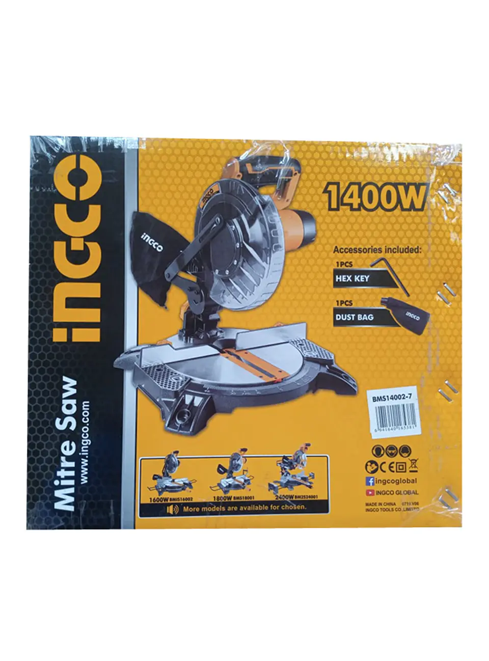 Sierra Ingleteadora 210mm 1400w Ingco Bms14002 3