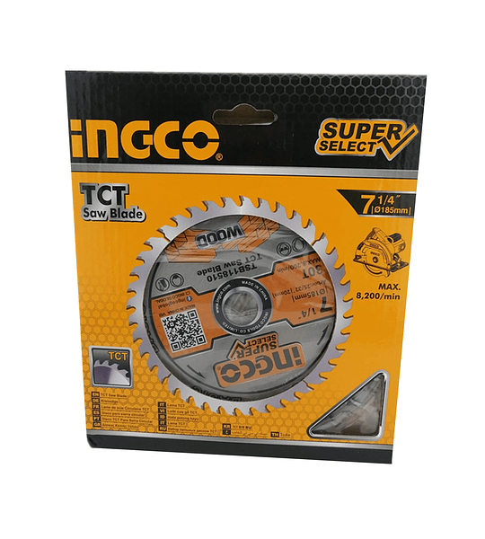 Pack 2 Hoja Disco Sierra Circular 7 1/4 30 Dientes Ingco - 