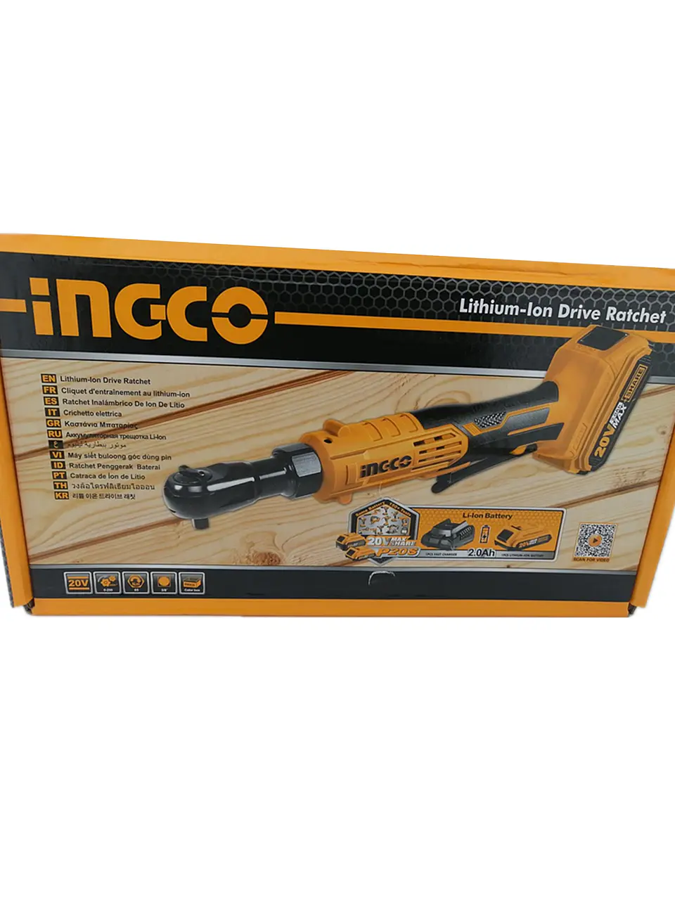 Llave Chicharra 3/8 Inalambrica 20v Bateria + Cargador Ingco 2