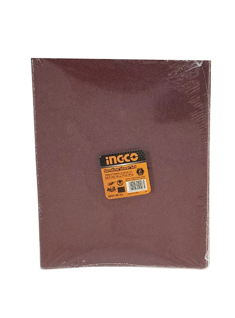5 Hojas De Lija Para Pulir 145x114mm Grano Variado Ingco