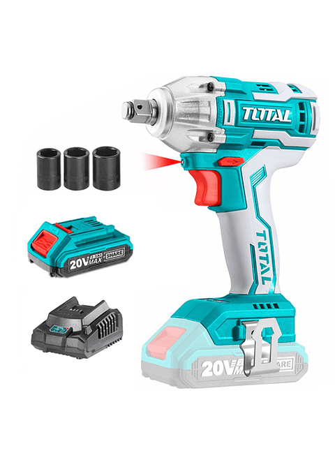 Taladro Pistola Llave Impacto 20v Bat+ Carg Total Tiwli20010