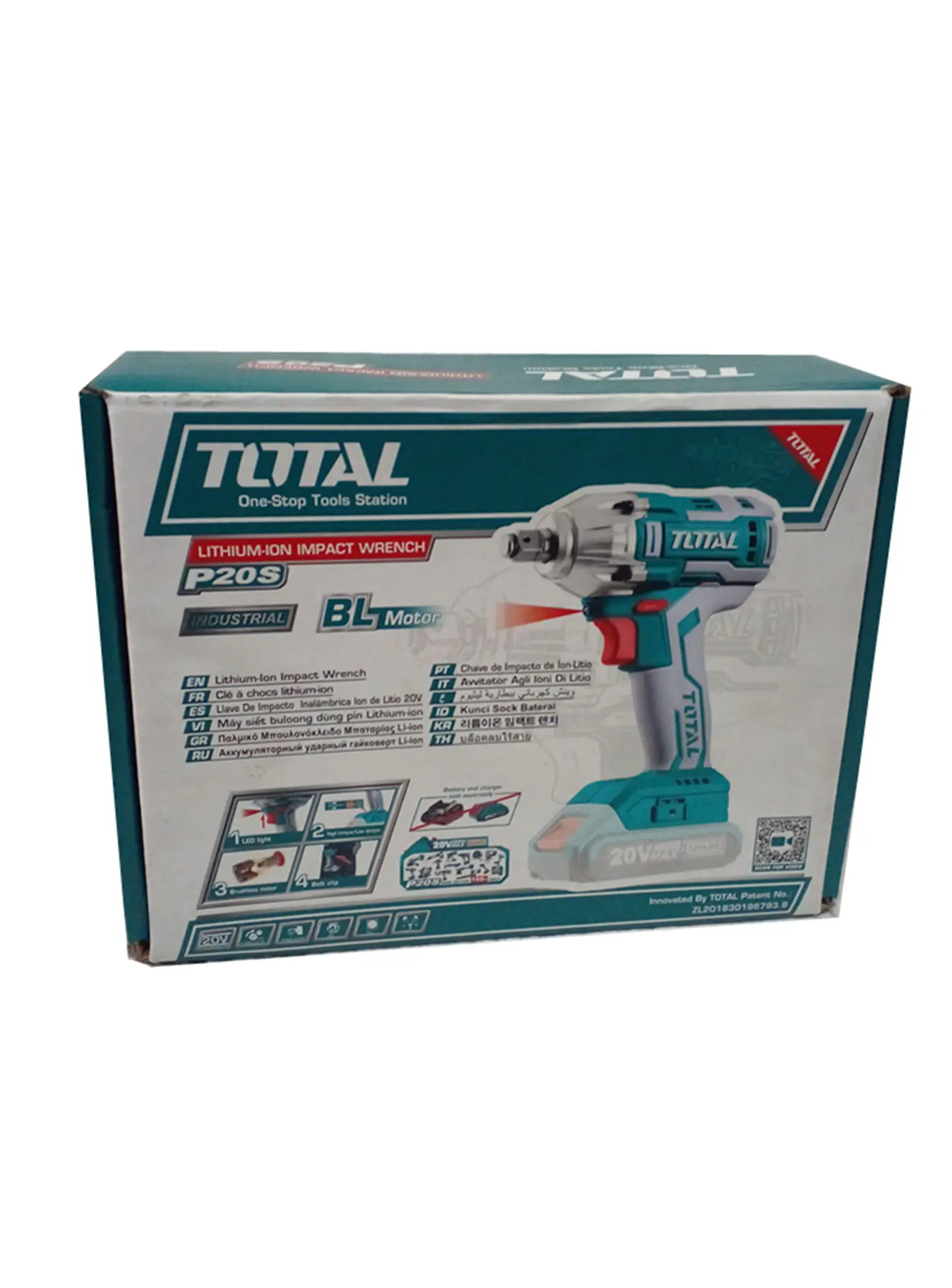 Taladro Pistola Llave Impacto 20v Total Tiwli20010 2