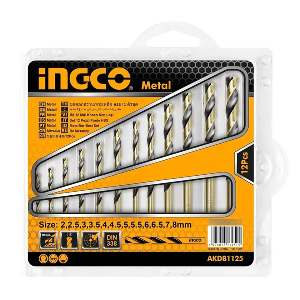 Set Juego De Broca Para Metal 12 Piezas Ingco Akdb1125 1