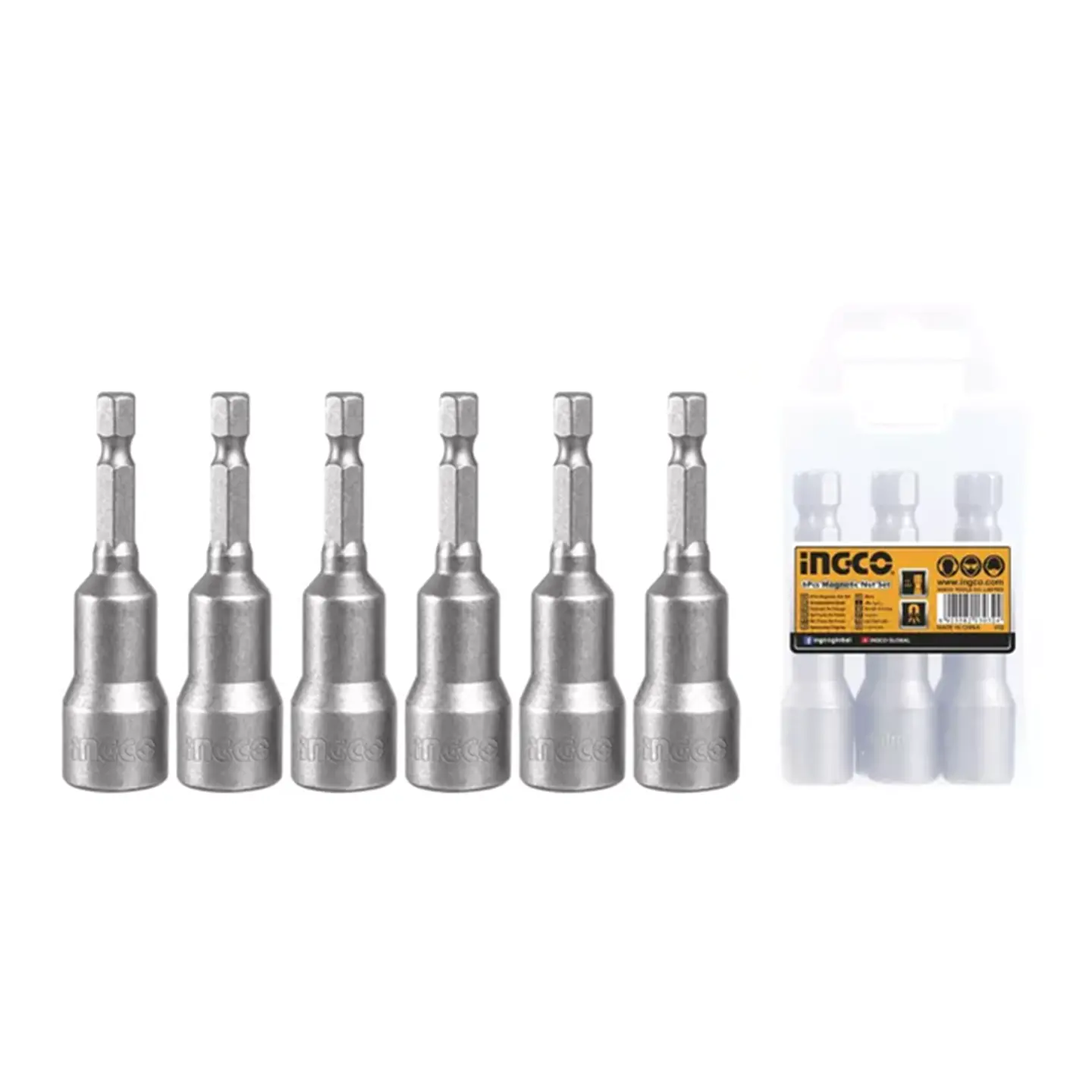 Juego Adaptadores Para Taladro Punta Magnetica 6 Piezas Ingco 1