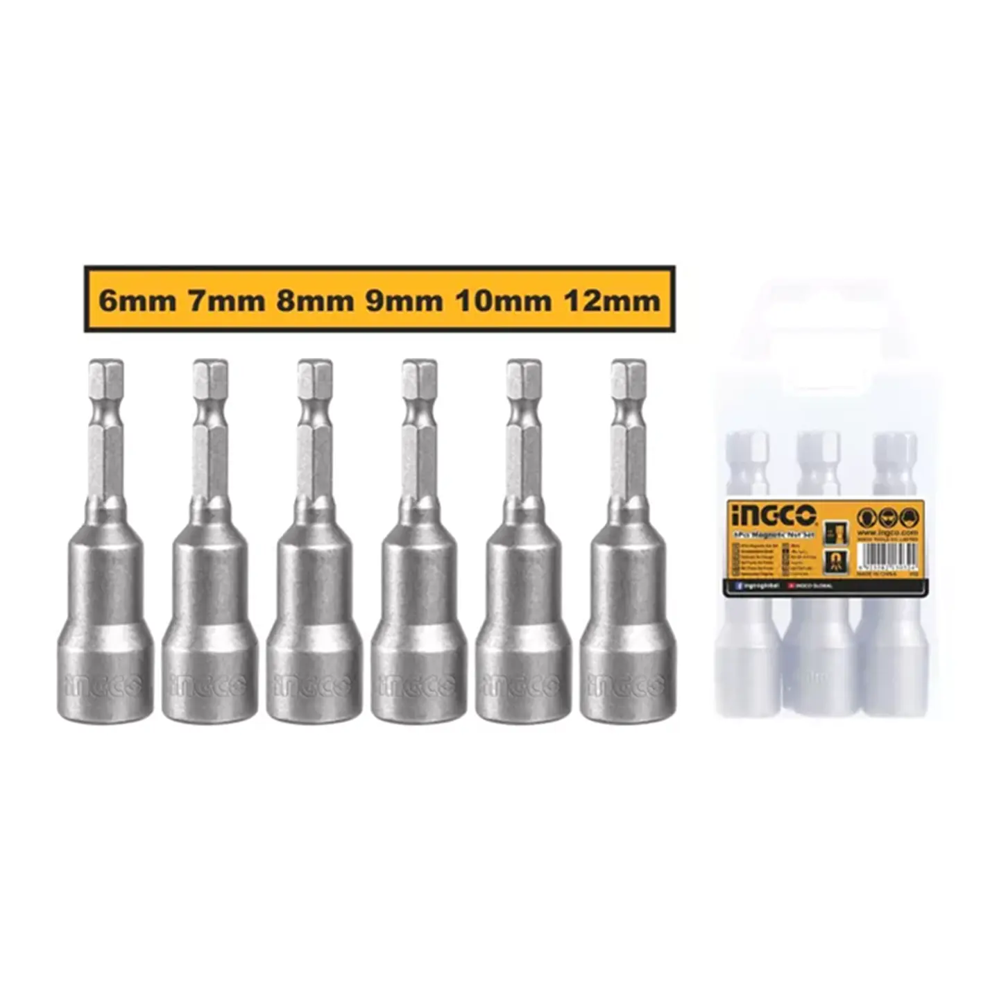 Juego Adaptadores Para Taladro Punta Magnetica 6 Piezas Ingco 2