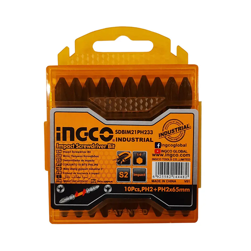 Set Puntas Phillips Doble Ph2 Impacto 10 Piezas Ingco 2
