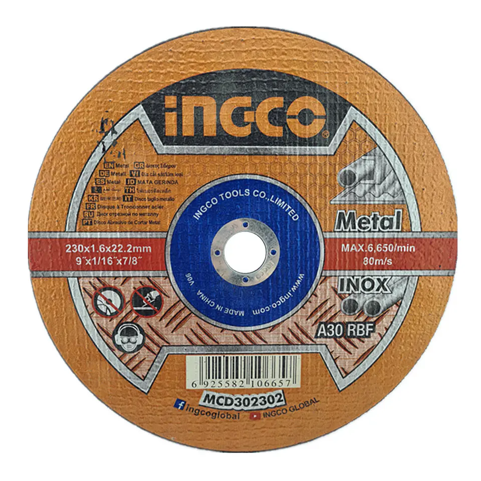 Disco Corte Metal Acero Inoxidable Plano 9 230mm Ingco 1