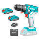 Taladro Atornillador 20v 2bat+Carg Total Tdli20028 - Miniatura 1