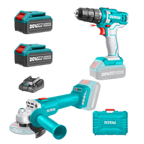 Taladro Atornillador+ Galletera Esmeril 20v Total