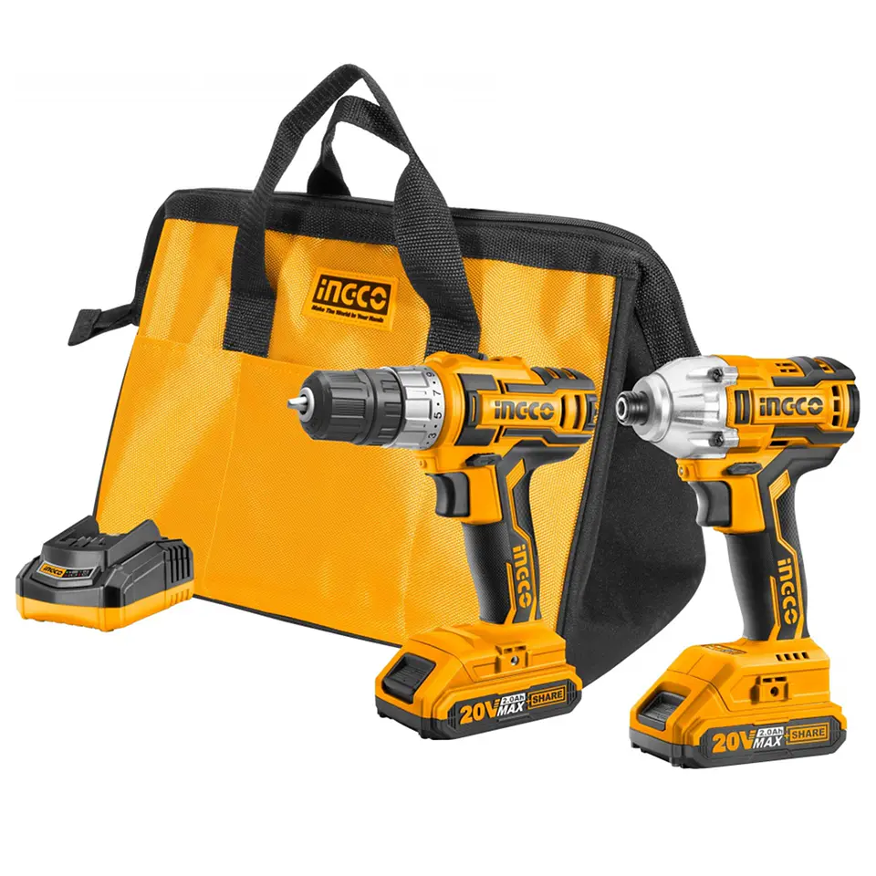 Kit Taladro+ Atornillador Impacto 20v 2bat+ Carg 1