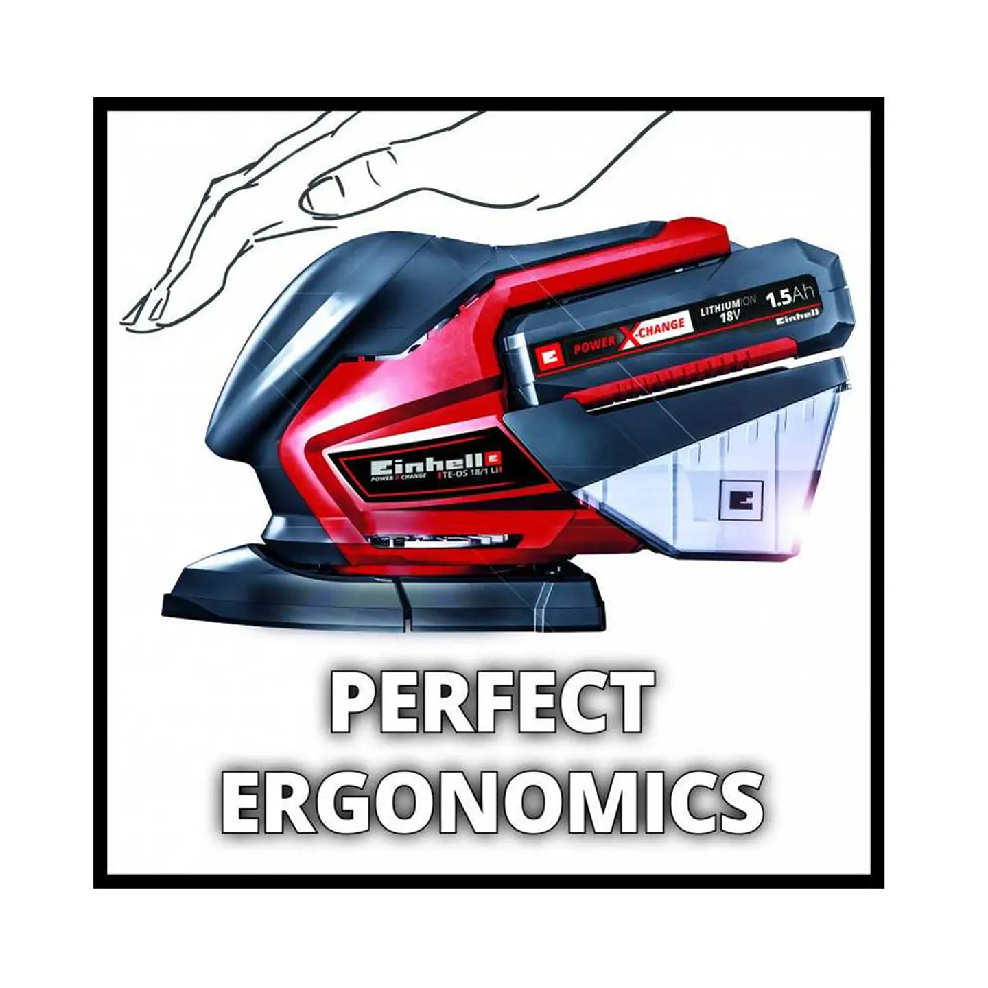 Lijadora Múltiple Inalambrica 18v Bateria + Cargador Einhell 2