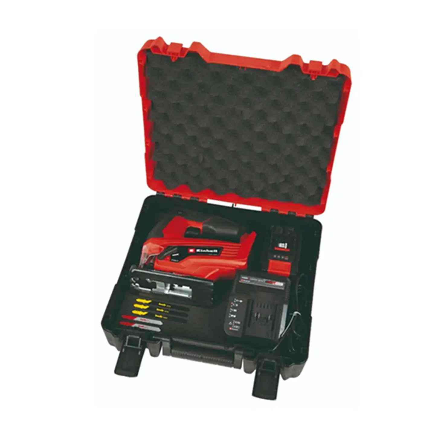 Sierra Caladora 18v C/5 Hojas Bateria + Cargador + Linterna Einhell 2