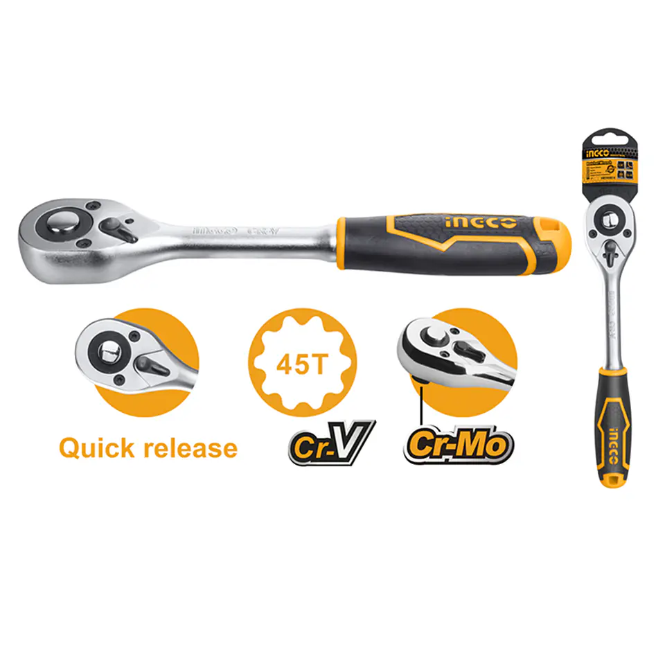 Llave Chicharra Cuadrante 3/8 Pulgadas Ingco 2