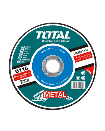 Disco De Desbaste Para Metal 115mm Total Tac2231151