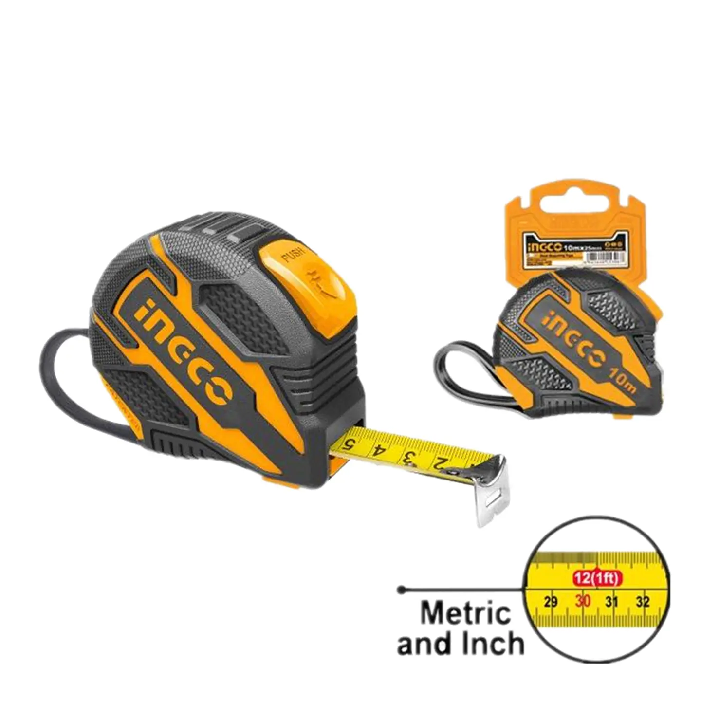 Cinta Huincha De Medir Metrica De Acero 10m Ingco 2