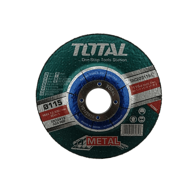 Disco De Desbaste Para Metal 115mm Total Tac2231151