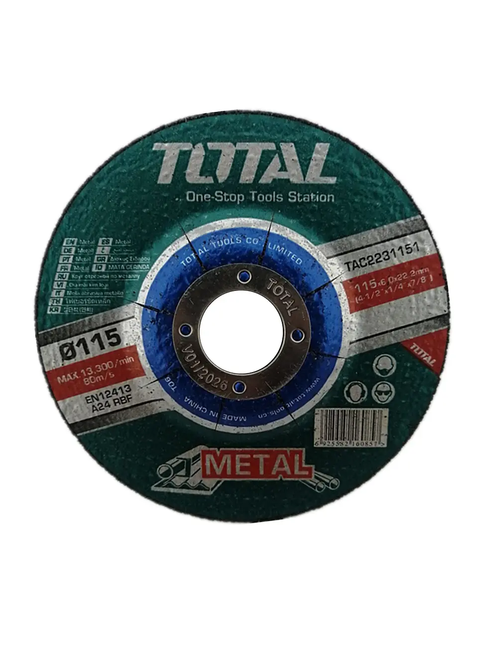 Disco De Desbaste Para Metal 115mm Total Tac2231151 2