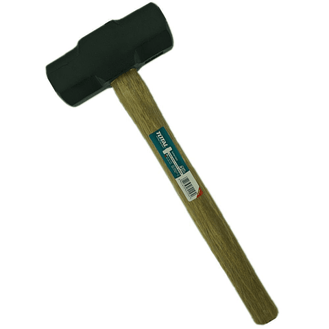 Combo Martillo Mazo 3 Lbs Mango De Madera Total