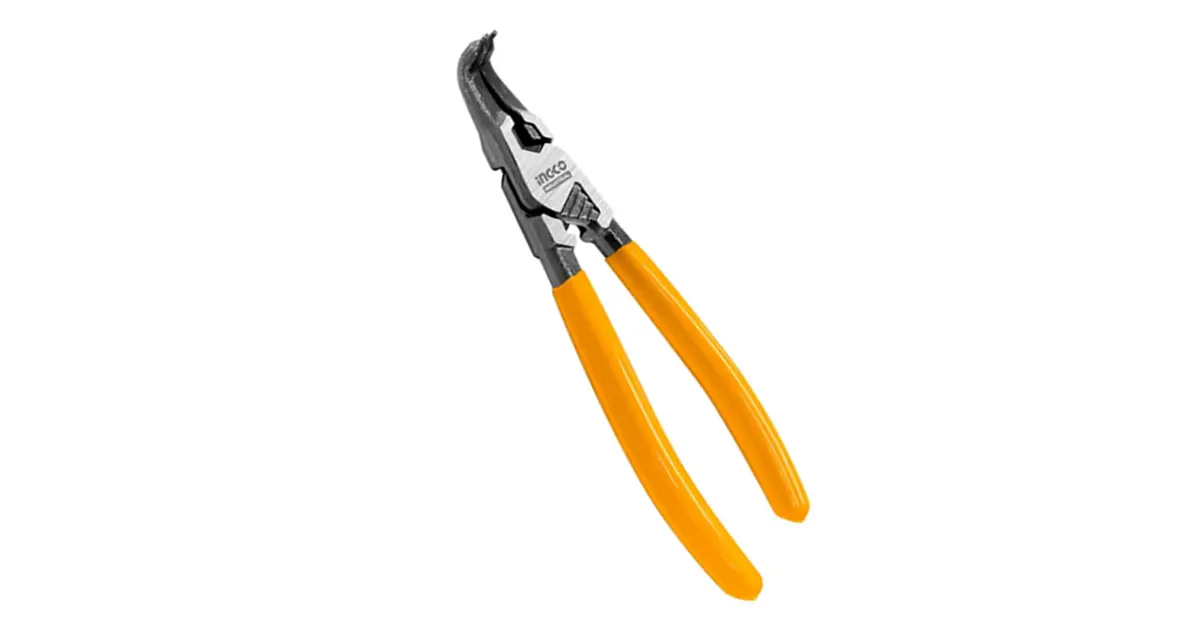 ALICATE CURVO INDUSTRIAL SEGURO SEEGER INTERNO 180MM/7" INGCO HCCP261804