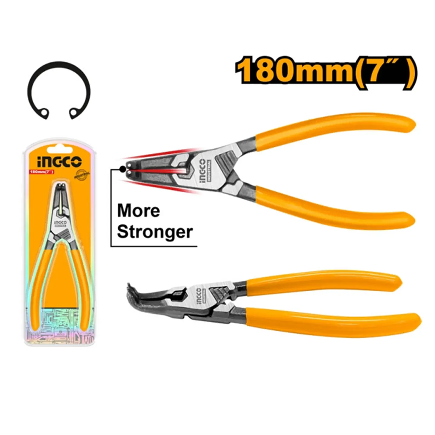 Alicate Sacaseguro Curvo 7 Pulgadas 180mm Ingco 2