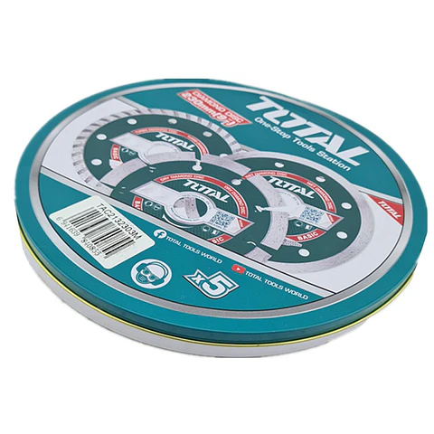 5x Disco Corte Diamantado Turbo 9 230mm Total Tac2132303m