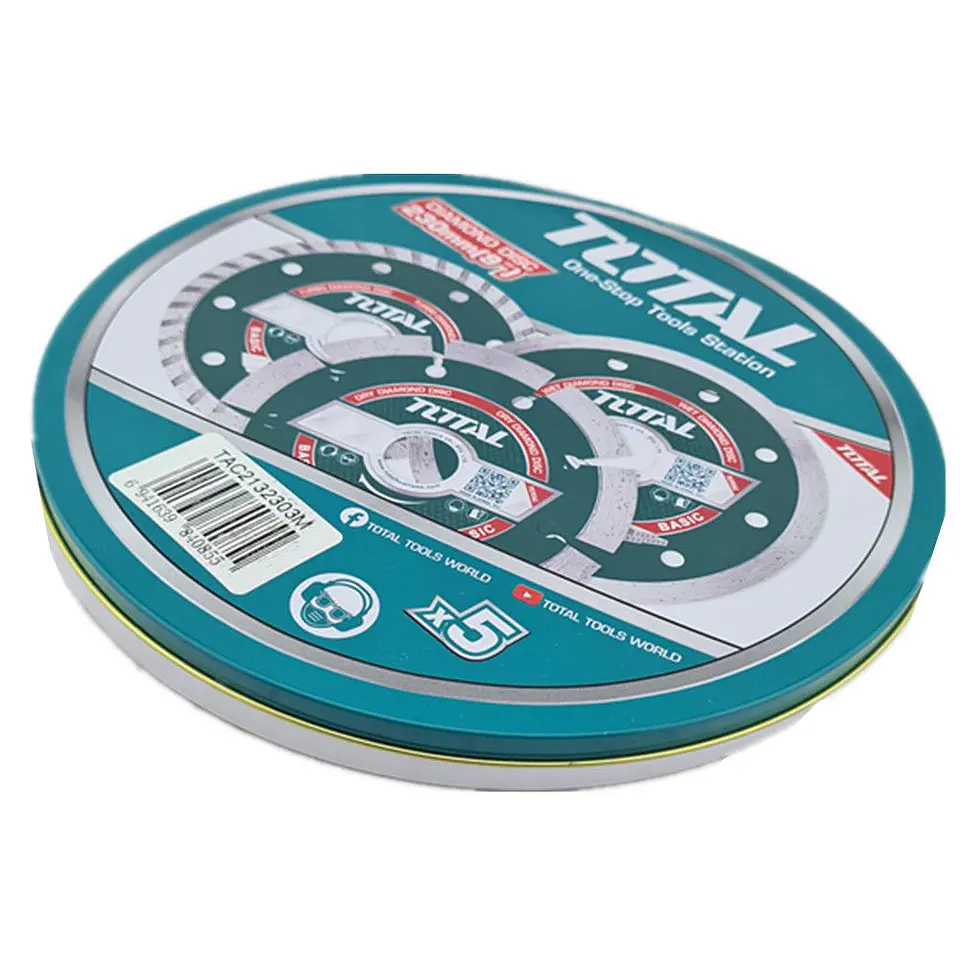 5x Disco Corte Diamantado Turbo 9 230mm Total Tac2132303m 2