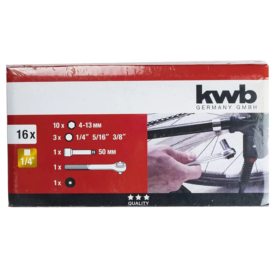 Set De Dados Cuadrante 1/4 16 Piezas Kwb 371990 4