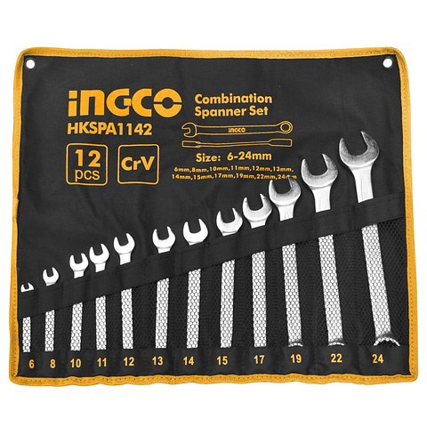 Set Llaves Punta Corona 6-24mm 12 Piezas Ingco