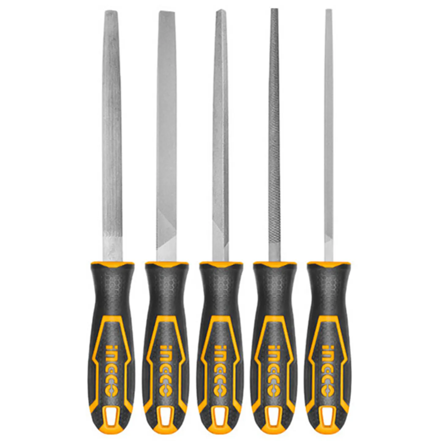 Set De Limas De Acero 5 Piezas 8 Pulgadas Ingco 1
