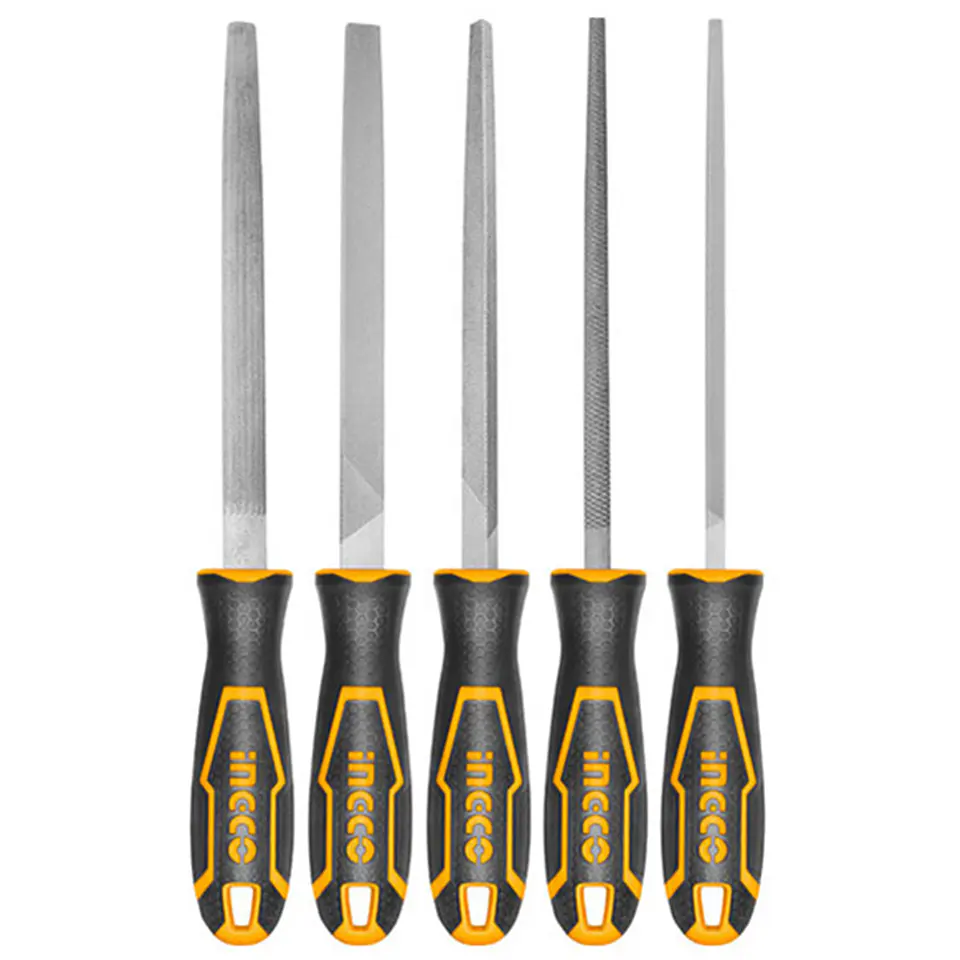 Set De Limas De Acero 5 Piezas 8 Pulgadas Ingco 1