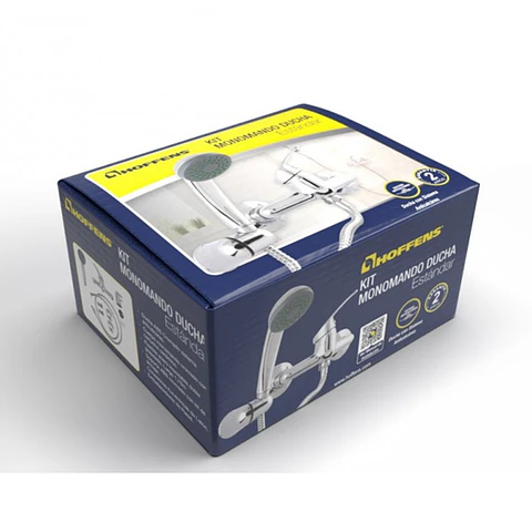 Kit Completo Llave Monomando Ducha Cromada Hoffens