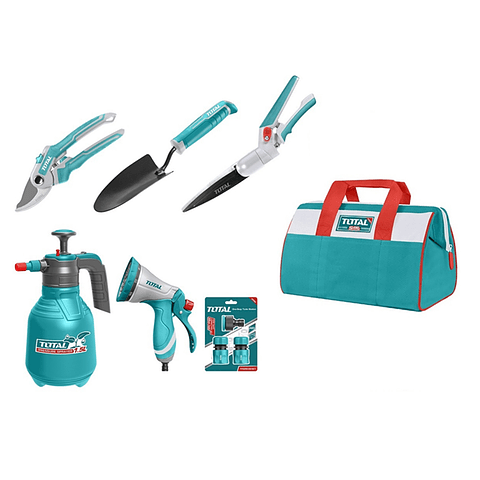 Kit Juego Herramientas De Jardín 7 Piezas Total Tos23048