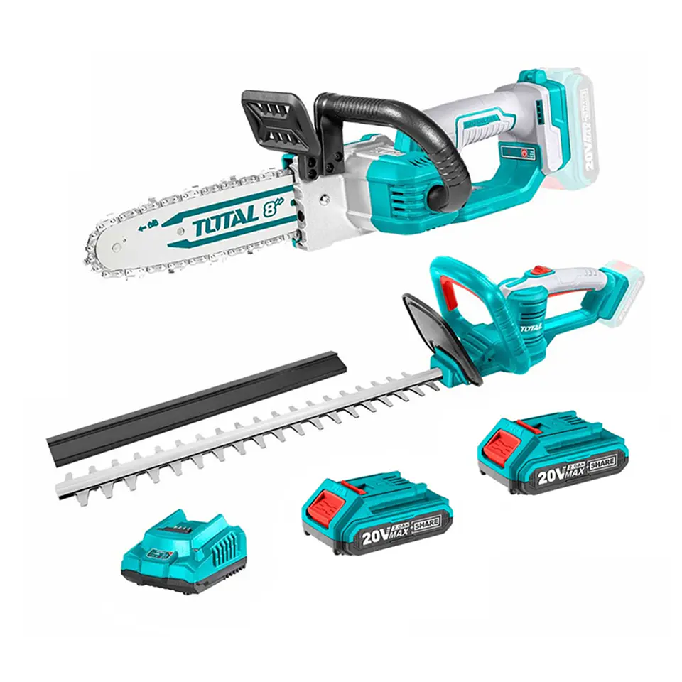 Kit Motosierra+ Cortasetos 20v Bat+ Carg Total Tosli23044 1