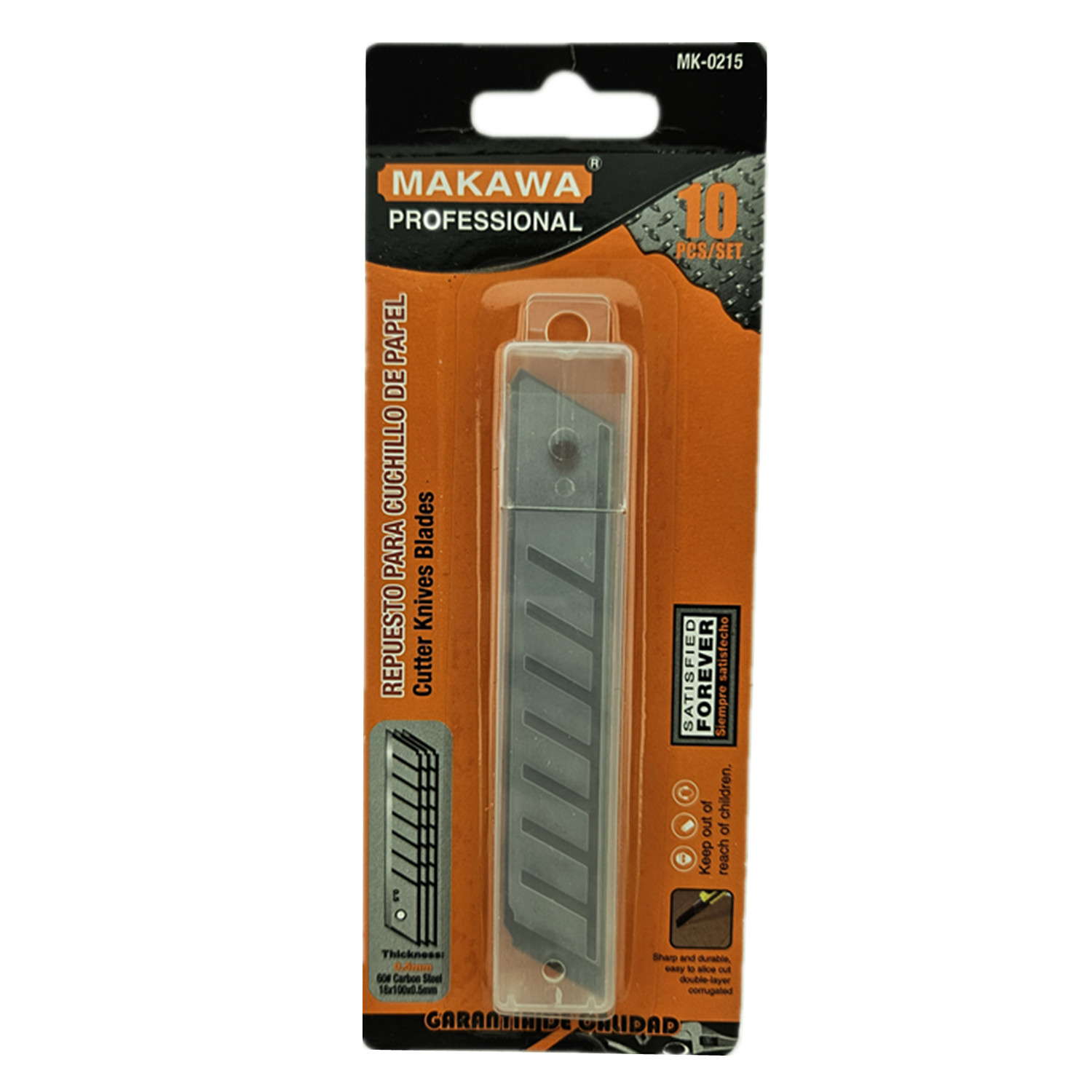 10x Repuesto Hoja Cuchillo Cartonero Corta Cartón 18mm Mk