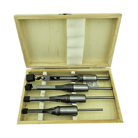 Juego Brocas Agujero Cuadrado Para Madera 4 Piezas Mk-1056