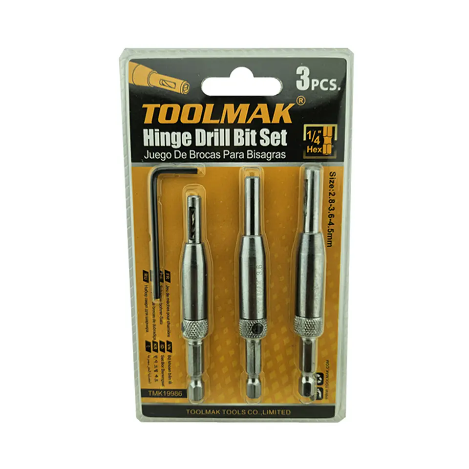 Brocas Autocentrantes Centradoras Bisagras Rieles 3 Pcs Tmk 1