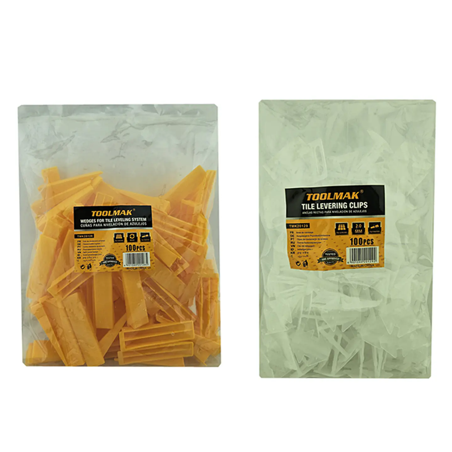 Cuñas 100 Unds + Clips Separador Nivelador Cerámica 100 Unds 2