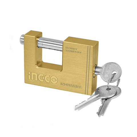 Candado Bronce Antipalanca 80 Mm C/3 Llaves Ingco Dbbpl0802