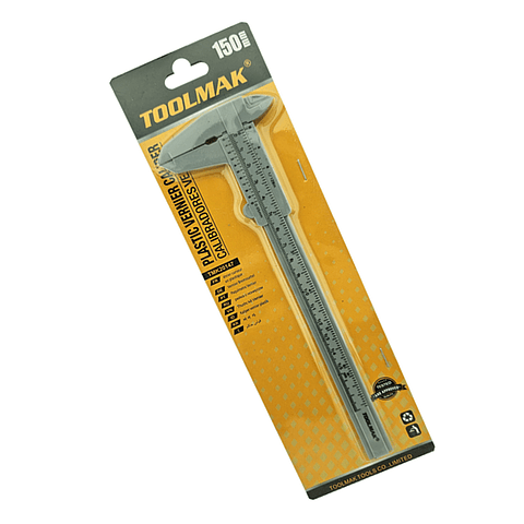 Pie De Metro Vernier Análogo Plástico 150mm Toolmak
