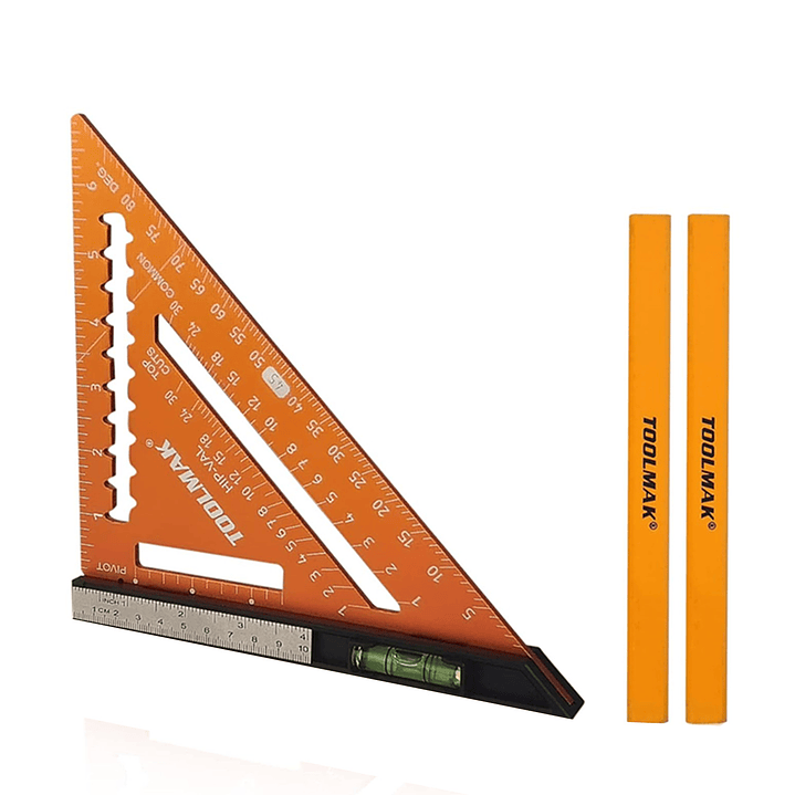 Escuadra De Carpintero Rápida Multifunción 5 Pcs Toolmak 2