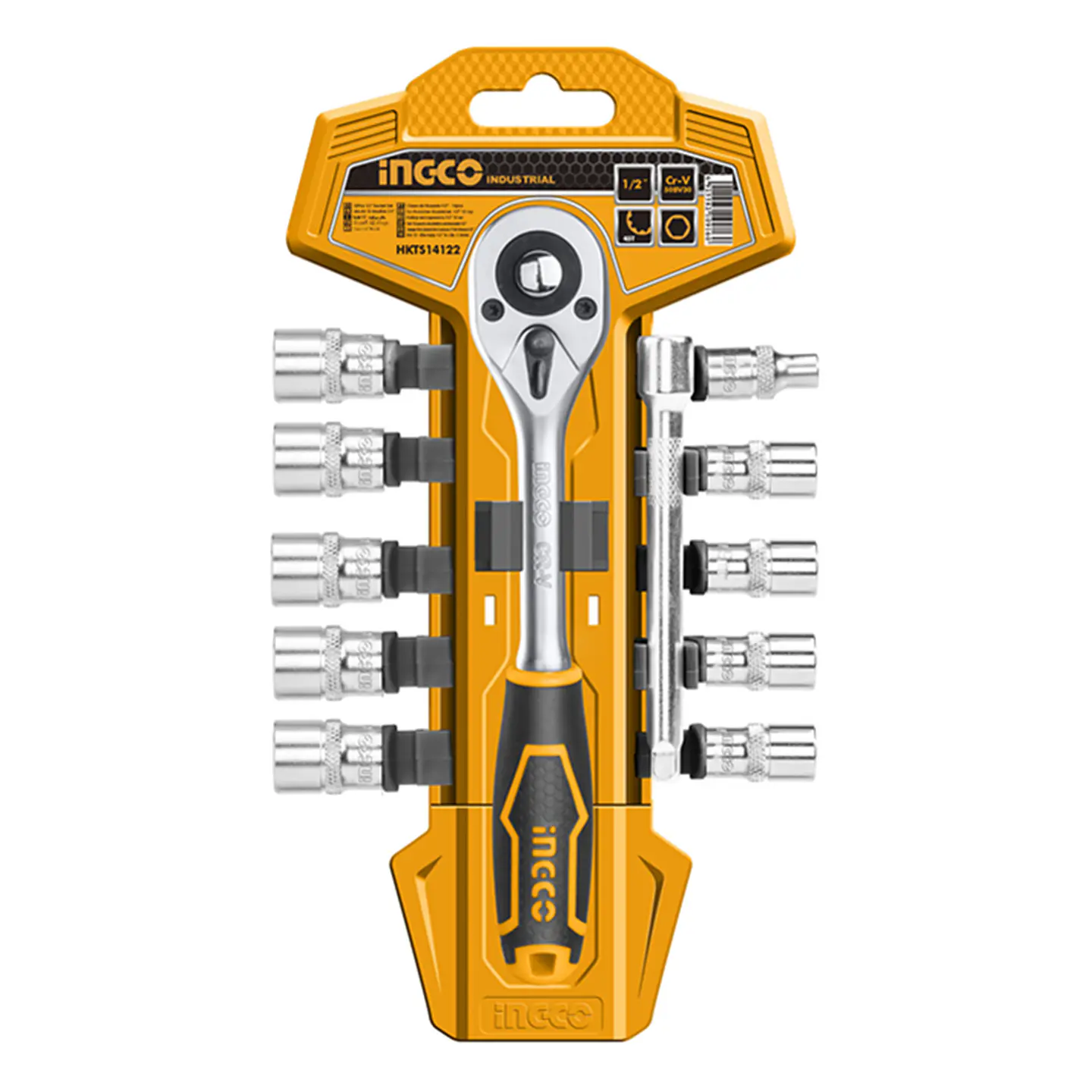 Set Kit Juego De Dados Cuadrante 1/4 12 Piezas Ingco 1