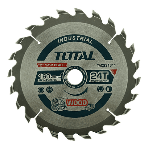 Disco Sierra Circular 6 1/4 Pulgadas 160mm 24 Dientes Total