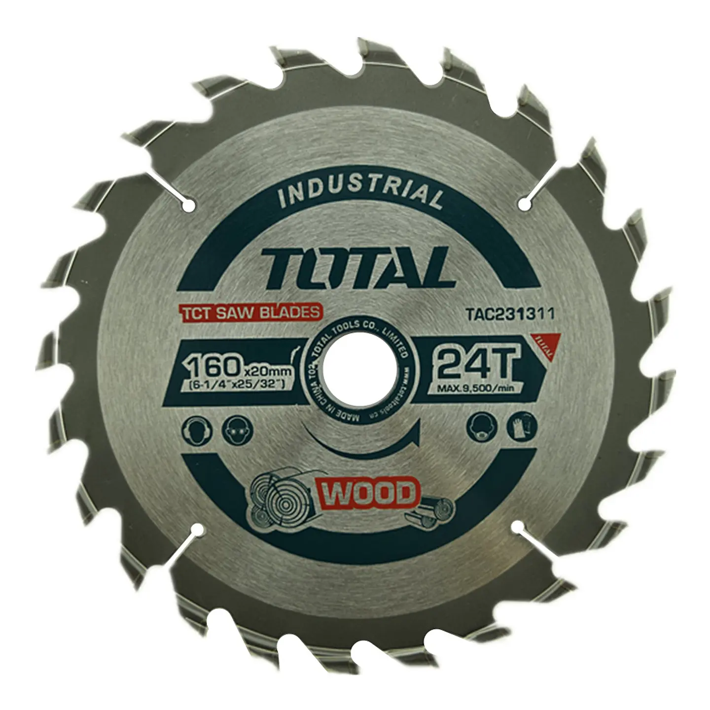 Disco Sierra Circular 6 1/4 Pulgadas 160mm 24 Dientes Total 1