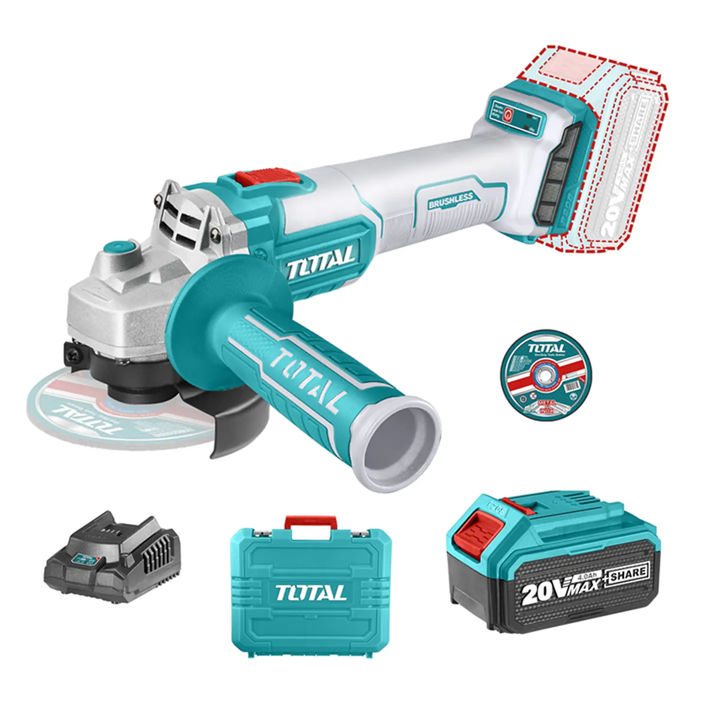 Galletera Esmeril Angular 115mm 20v Bat+ Carg Tagli2011587 1