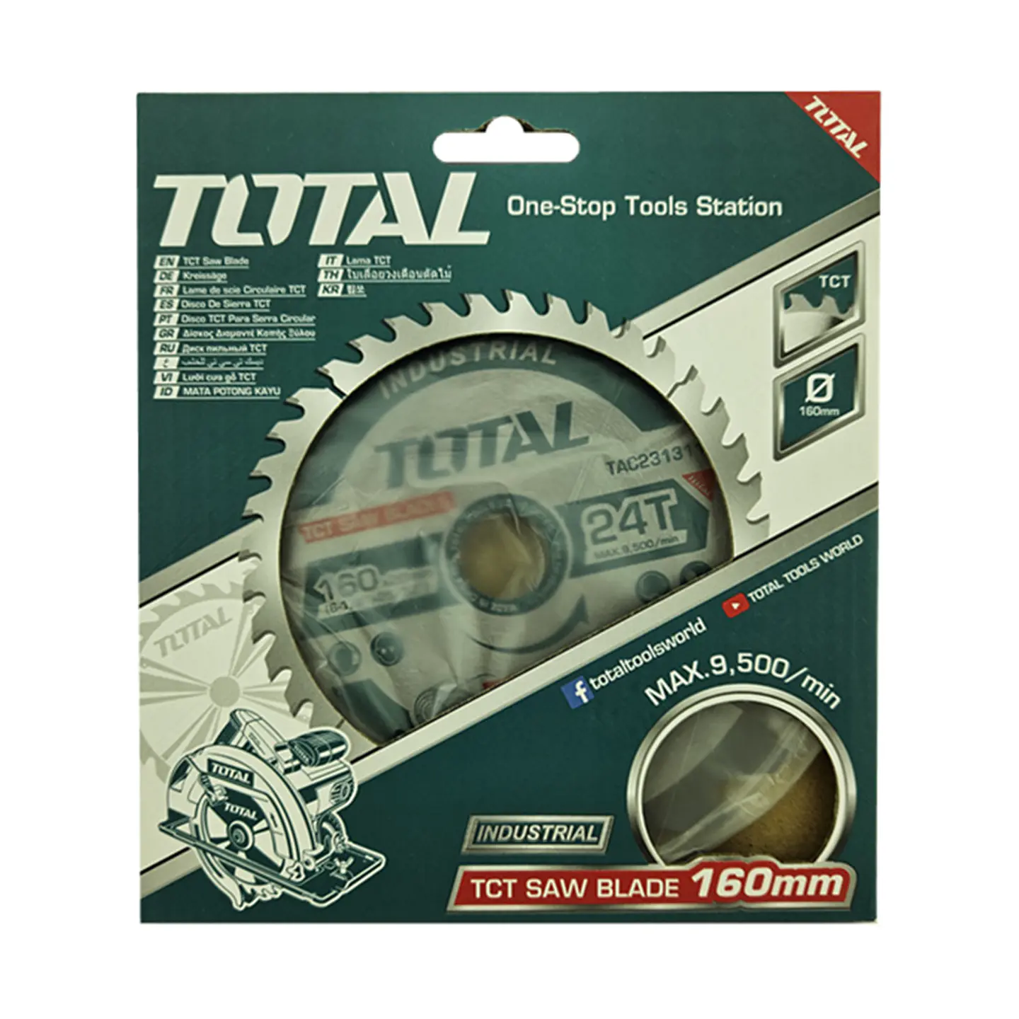 Disco Sierra Circular 6 1/4 Pulgadas 160mm 24 Dientes Total 2