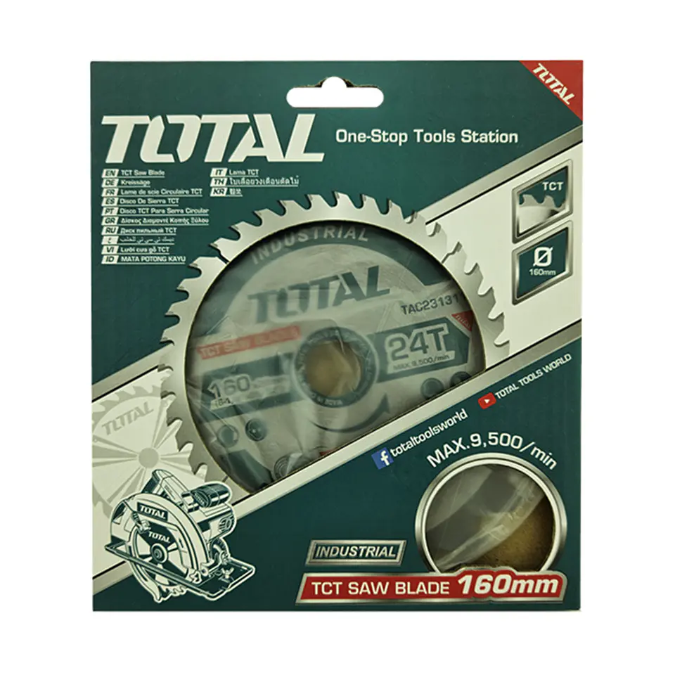 Disco Sierra Circular 6 1/4 Pulgadas 160mm 24 Dientes Total 2