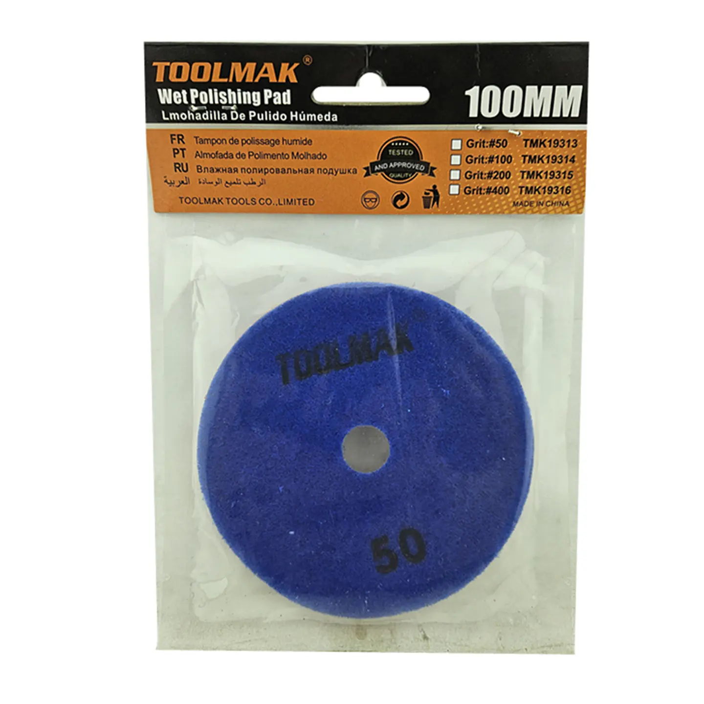 Disco Lija P/ Pulir Marmol Granito 4 Pulgadas Tmk Grano 50 1