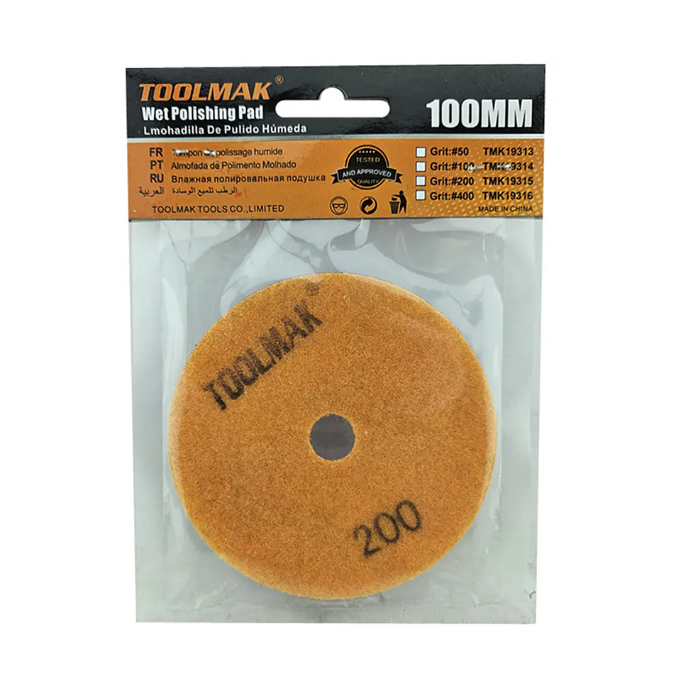 Disco Lija P/ Pulir Marmol Granito 4 Pulgadas Tmk Grano 200 1